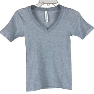 Athleta Renew Seamless V-Neck Tee Tempest Violet Women's Size XXS NWT